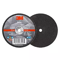 3M 87457 Silver Cut-Off Wheel, 6-3/8" x .035" x 1/4" T1, Ceramic Grain, 36 Grit, Lot of 50