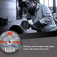 3M 87457 Silver Cut-Off Wheel, 6-3/8" x .035" x 1/4" T1, Ceramic Grain, 36 Grit, Lot of 50