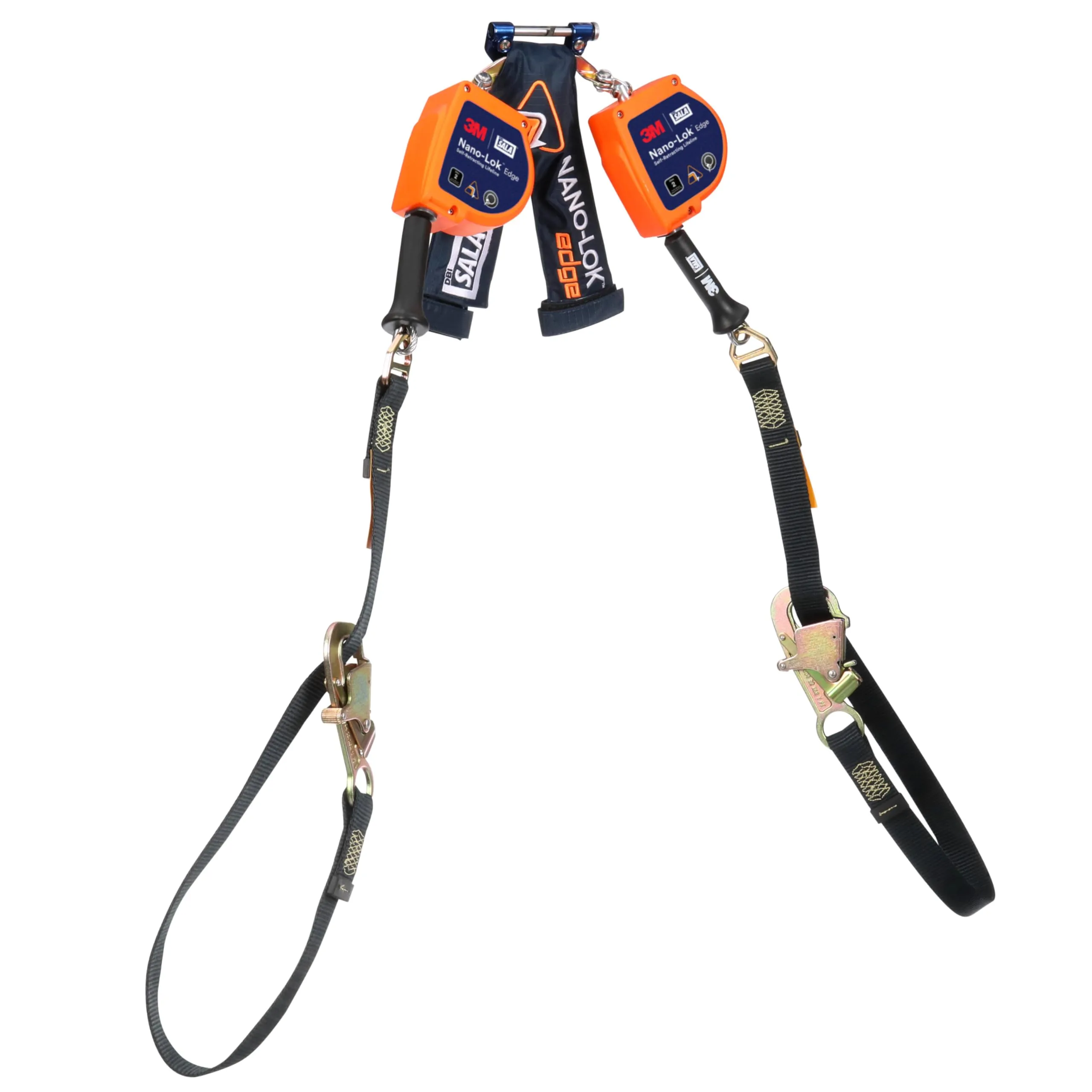 3M DBI-SALA Nano-Lok Edge Twin-Leg Tie-Back Personal Self-Retracting Lifeline 3500287, Galvanized Cable, 9 ft