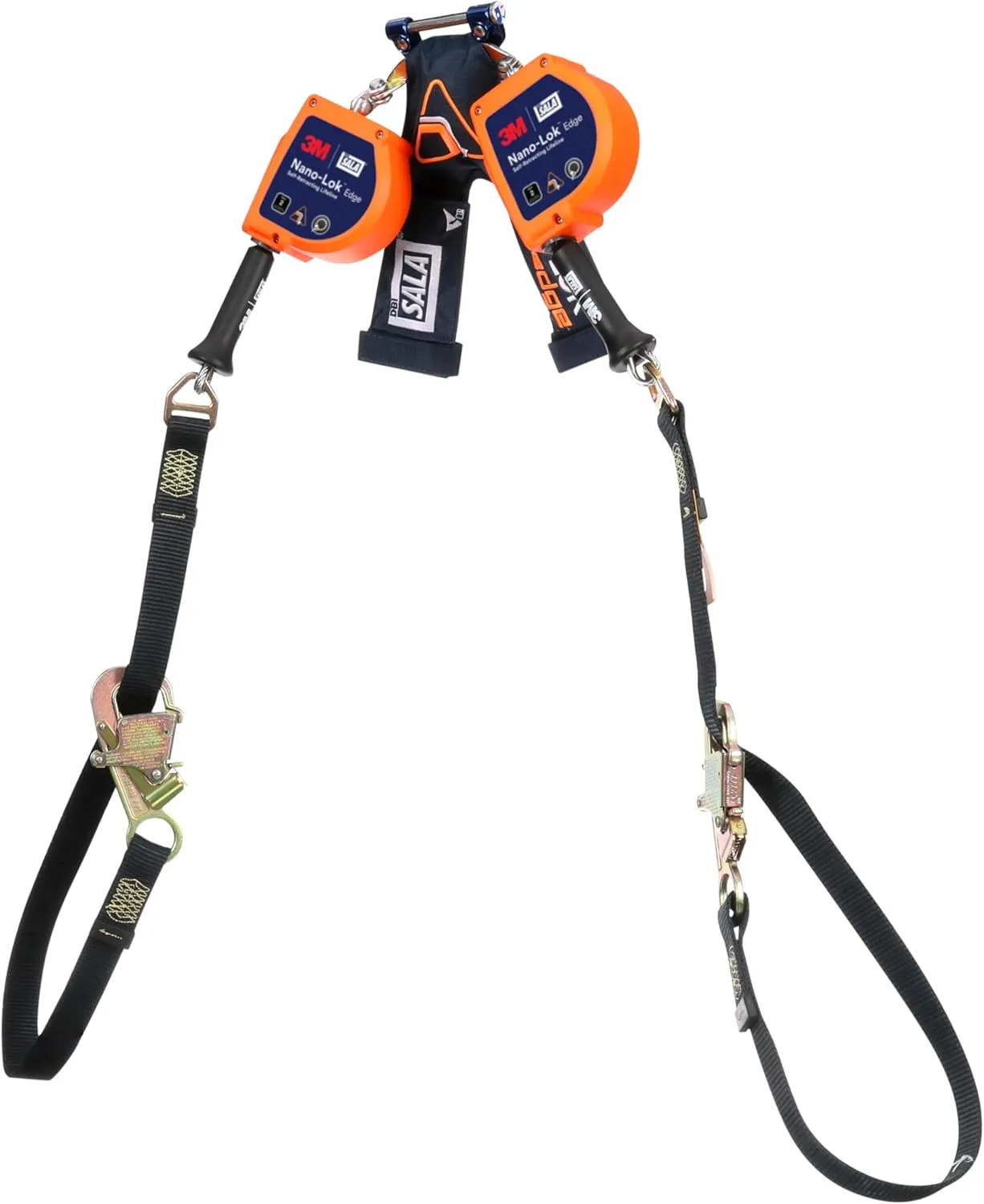 3M DBI-SALA Nano-Lok Edge Twin-Leg Tie-Back Personal Self-Retracting Lifeline 3500287, Galvanized Cable, 9 ft