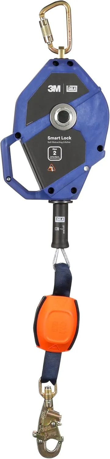 3M DBI-SALA Smart Lock Edge Modular Self Retracting Lifeline 3503881, Galvanized Cable, Steel Swivel Snap Hook, 30 ft