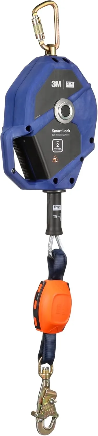 3M DBI-SALA Smart Lock Edge Modular Self Retracting Lifeline 3503881, Galvanized Cable, Steel Swivel Snap Hook, 30 ft