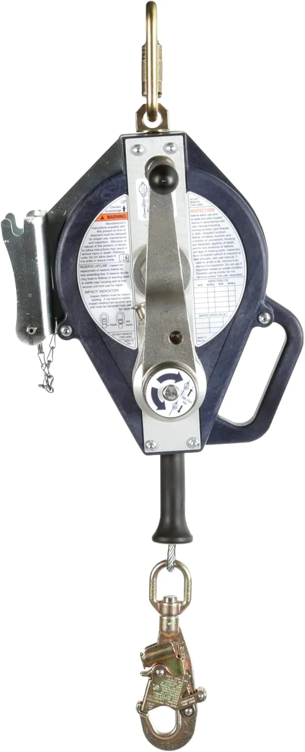 3M DBI-SALA Ultra-Lok 3-Way Retrieval Self-Retracting Lifeline with Bracket 3503886, Galvanized Cable, 50 ft