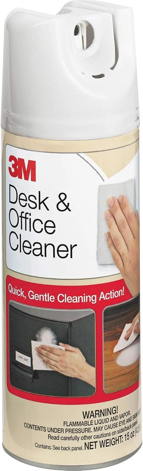 3M Desk and Office Spray Cleaner, 15 Oz Aerosol Spray 15 Ounce (Pack of 1)