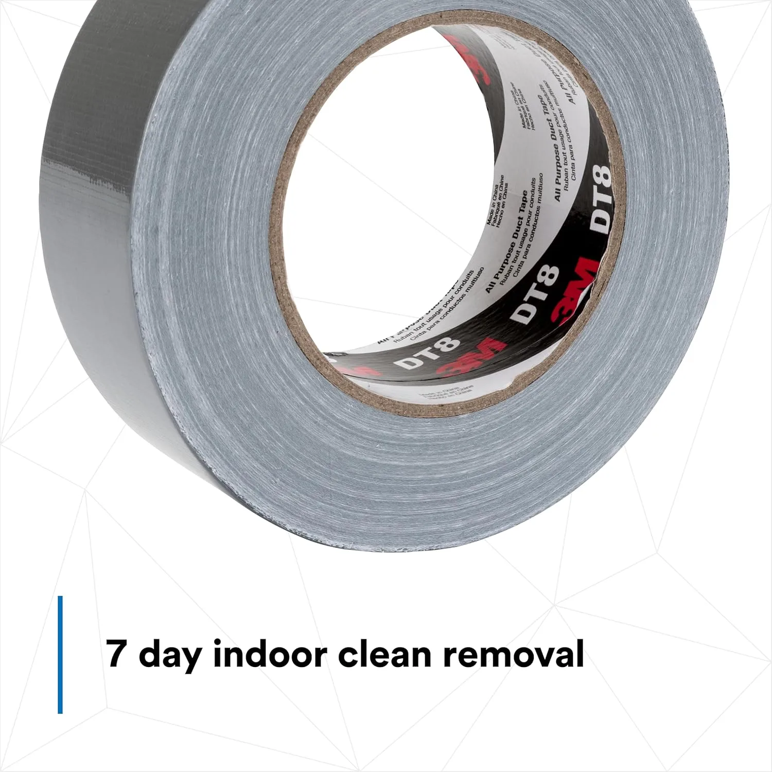 3M DT8 Industrial Strength Multi-Use Duct Tape, Silver, 1.88in x 60 yd x 8 mil Thickness – Professional Grade Adhesive