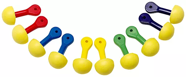 3M E-A-R EXPRESS Pod Plugs Earplugs 321-2200, Uncorded, Assorted Color Grips, Pillow Pack, Pack of 100