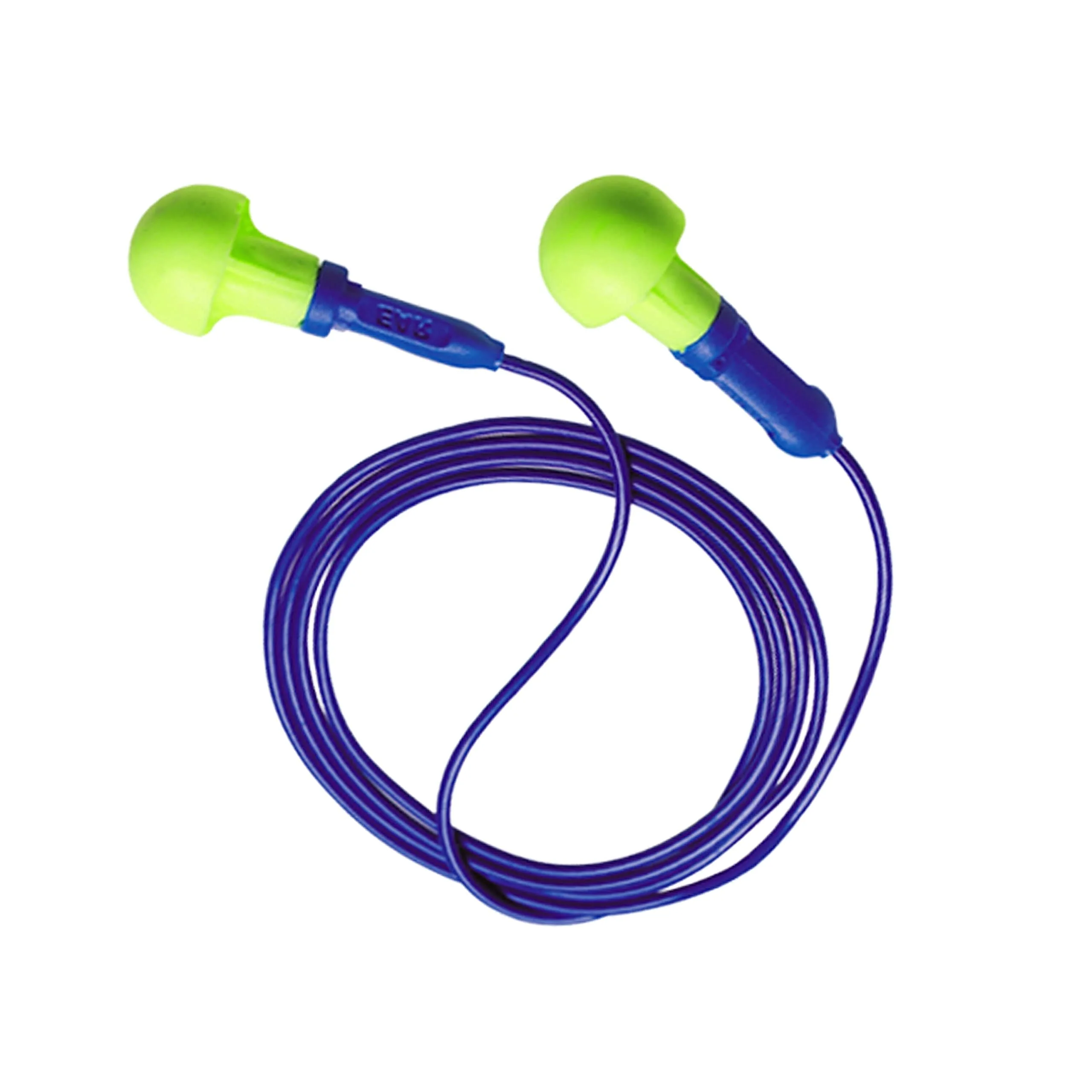 3M E-A-R Push-Ins Earplugs 318-1001, Corded, Poly Bag 100-Pair Yellow/ Blue 100 Pair (Pack of 1)