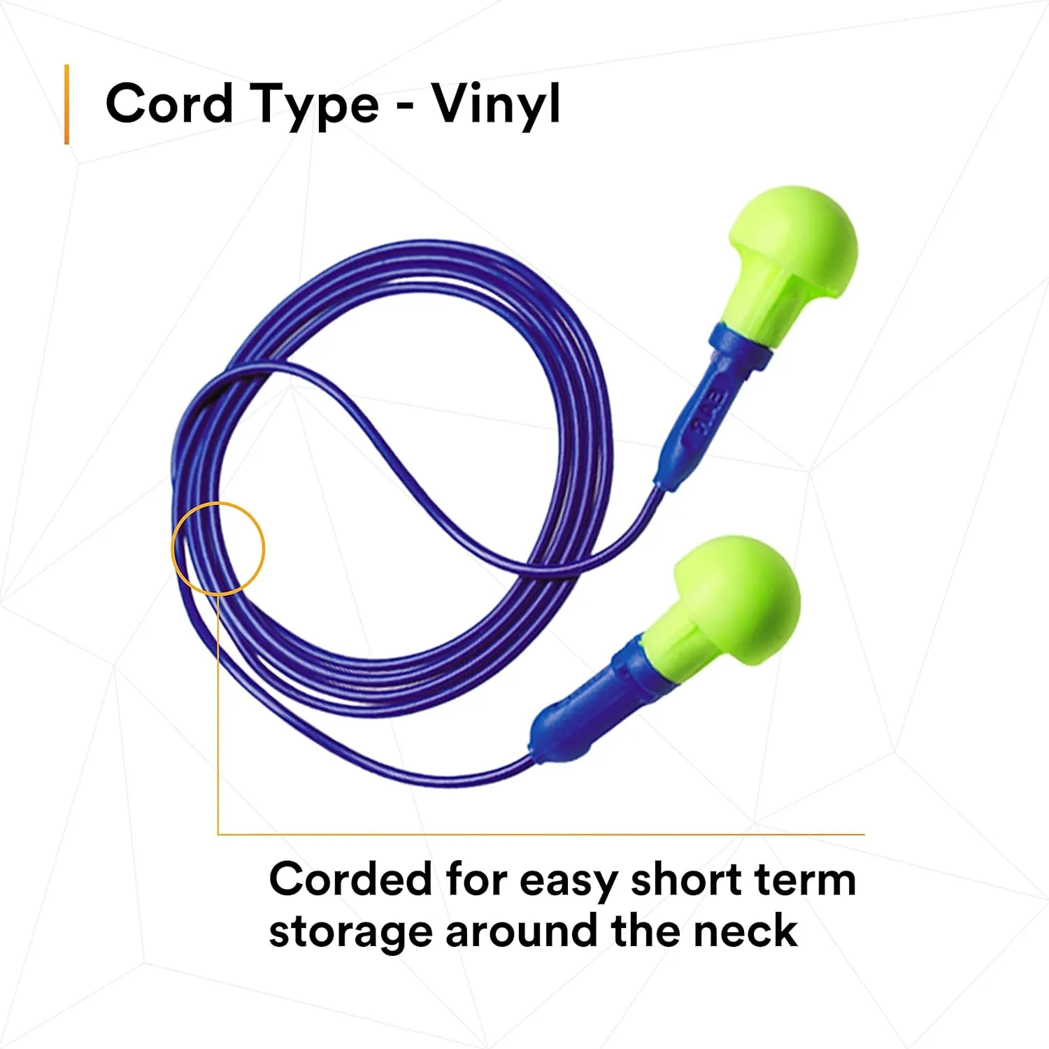 3M E-A-R Push-Ins Earplugs 318-1001, Corded, Poly Bag 100-Pair Yellow/ Blue 100 Pair (Pack of 1)