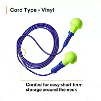 3M E-A-R Push-Ins Earplugs 318-1001, Corded, Poly Bag 100-Pair Yellow/ Blue 100 Pair (Pack of 1)