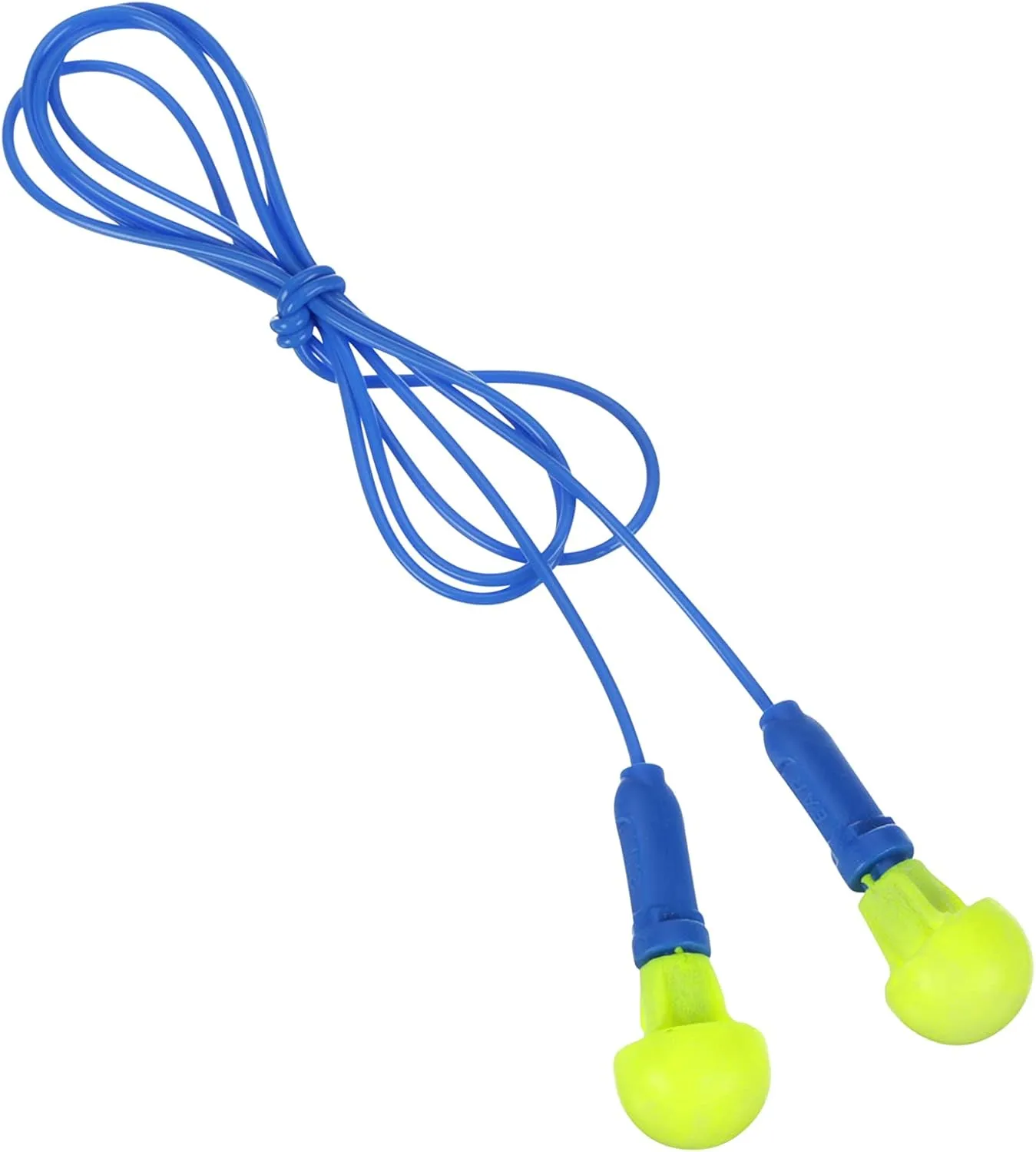 3M E-A-R Push-Ins Earplugs 318-1001, Corded, Poly Bag 100-Pair Yellow/ Blue 100 Pair (Pack of 1)