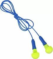 3M E-A-R Push-Ins Earplugs 318-1001, Corded, Poly Bag 100-Pair Yellow/ Blue 100 Pair (Pack of 1)