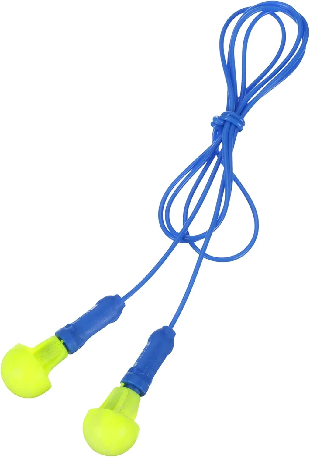 3M E-A-R Push-Ins Earplugs 318-1001, Corded, Poly Bag 100-Pair Yellow/ Blue 100 Pair (Pack of 1)