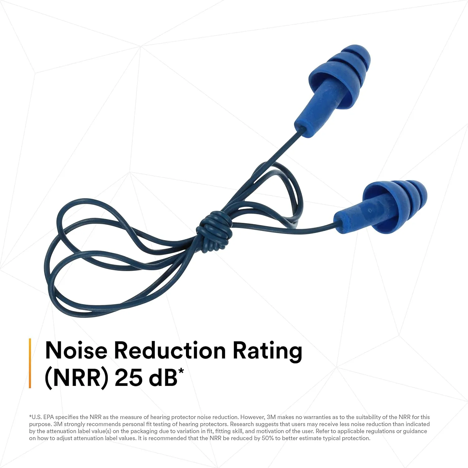 3M E-A-R UltraFit Earplugs 340-4007, Metal Detectable, Corded, Poly Bag, 400 Pair/Case