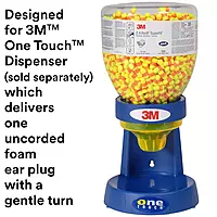 3M Ear Plugs, 500 Pair/Refill Bottle for One Touch Dispenser, E-A-Rsoft SuperFit 391-1254, Uncorded, Disposable, Foam