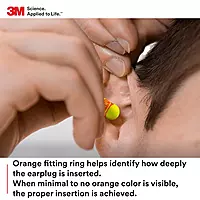 3M Ear Plugs, 500 Pair/Refill Bottle for One Touch Dispenser, E-A-Rsoft SuperFit 391-1254, Uncorded, Disposable, Foam