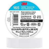 3M Economy Vinyl Electrical Tape - 3/4 in x 60 ft, White