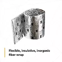 3M Fire Barrier Duct Wrap 615+, Space-Saving, Commercial Kitchen Grease and Ventilation Ducts Applications, 24 in x 25 ft