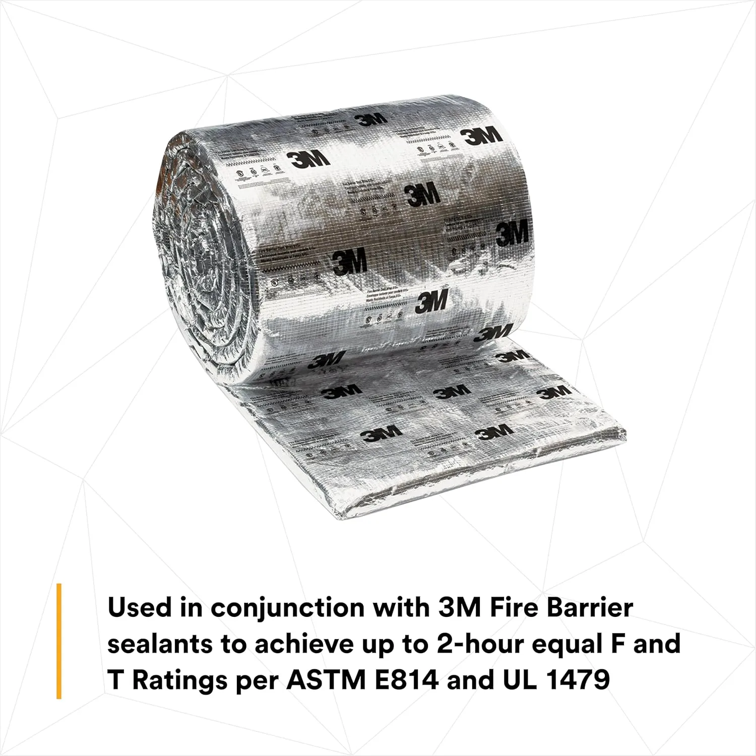 3M Fire Barrier Duct Wrap 615+, Space-Saving, Commercial Kitchen Grease and Ventilation Ducts Applications, 24 in x 25 ft