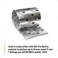 3M Fire Barrier Duct Wrap 615+, Space-Saving, Commercial Kitchen Grease and Ventilation Ducts Applications, 24 in x 25 ft
