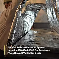 3M Fire Barrier Duct Wrap 615+, Space-Saving, Commercial Kitchen Grease and Ventilation Ducts Applications, 24 in x 25 ft