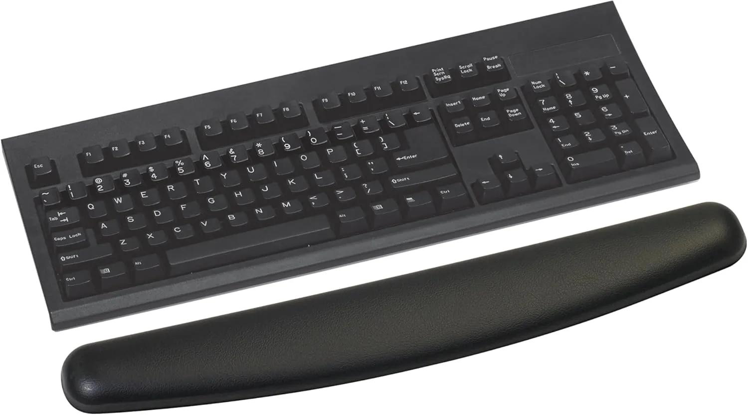 3M Gel Wrist Rest, Black Leatherette, 18 Inch Length, Antimicrobial Product Protection (WR309LE)