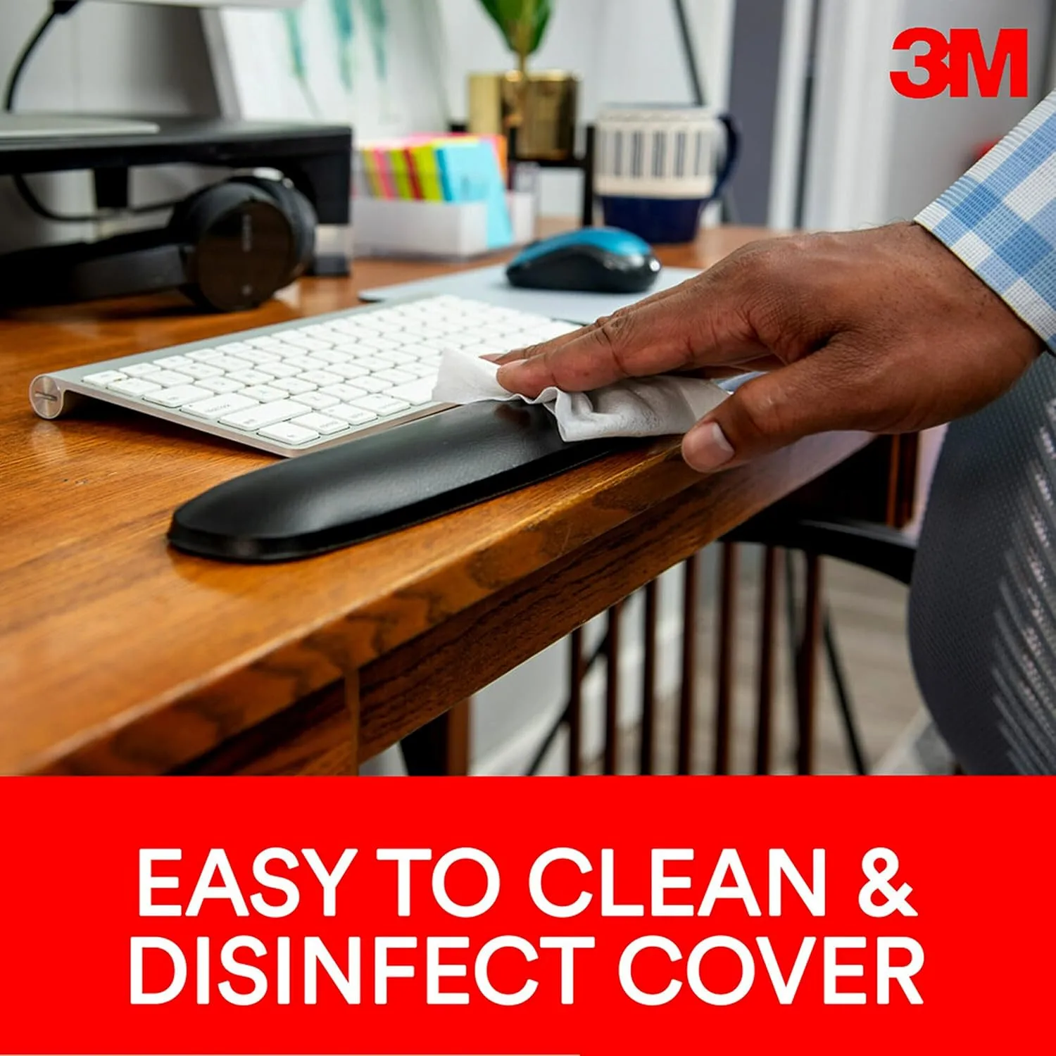 3M Large Gel Wrist Rest For Keyboards, 19.31 x 3.13 x 1.25 inches, Black - WR310LE
