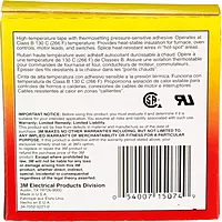 3M Glass Cloth Electrical Tape 27, 3/4 in x 66 ft, 1 Roll, Non-Corrosive Adhesive, Pressure Sensitive, High Temperature