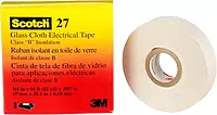 3M Glass Cloth Electrical Tape 27, 3/4 in x 66 ft, 1 Roll, Non-Corrosive Adhesive, Pressure Sensitive, High Temperature