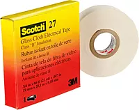 3M Glass Cloth Electrical Tape 27, 3/4 in x 66 ft, 1 Roll, Non-Corrosive Adhesive, Pressure Sensitive, High Temperature