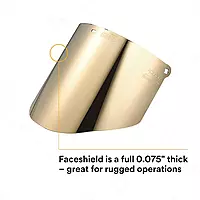 3M Total Performance Gold-Coated Face Shield Window WCP96G -00000, Polycarbonate, Clear