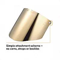 3M Total Performance Gold-Coated Face Shield Window WCP96G -00000, Polycarbonate, Clear