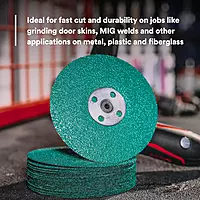 3M Green Corps Fibre Disc 36507, 5 in x 7/8 in, 40+ Grit, 20 Pack, Ceramic Abrasive Disc, Resin Bond
