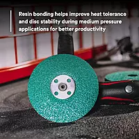3M Green Corps Fibre Disc 36507, 5 in x 7/8 in, 40+ Grit, 20 Pack, Ceramic Abrasive Disc, Resin Bond