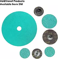 3M Green Corps Fibre Disc 36507, 5 in x 7/8 in, 40+ Grit, 20 Pack, Ceramic Abrasive Disc, Resin Bond