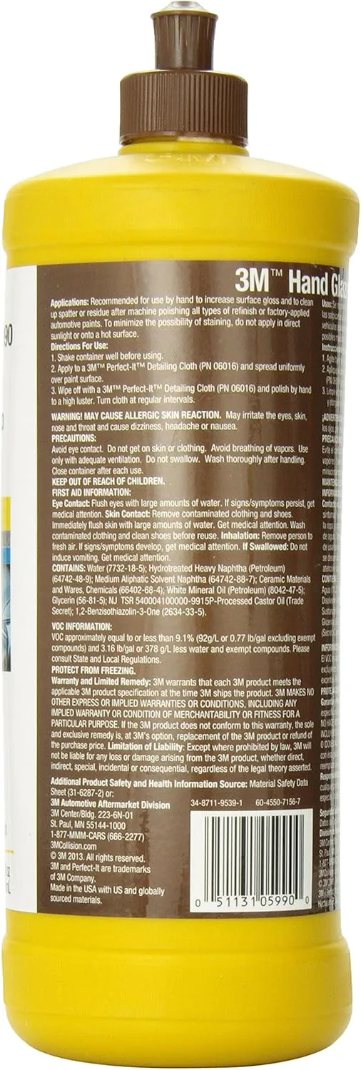 3M Hand Glaze, 05990, 1 qt (32 fl oz) 1 Quart