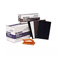 3M 32527 Standard Abrasives General Purpose Hand Pad 827505, 6 in x 9 in Coating Cut Cutting Angle Flute Maroon