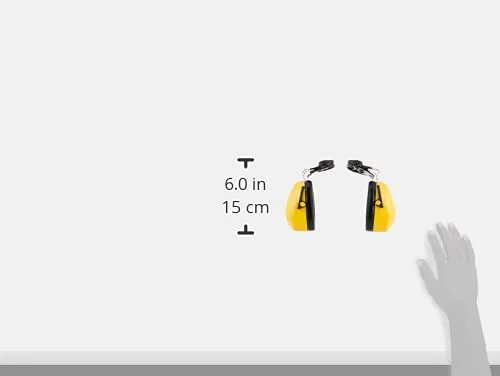 3M Helmet Attachable Earmuffs, Medium, Yellow, 1 Count