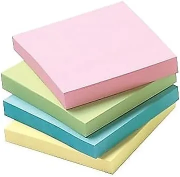 Highland 6549A Self-Stick Notes, 3 x 3, Assorted Pastel, 100-Sheet, 12/Pack