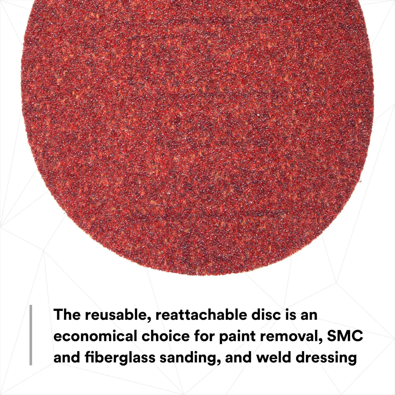 3M Hookit Red Abrasive Sanding Discs, 6 in, Pack of 50