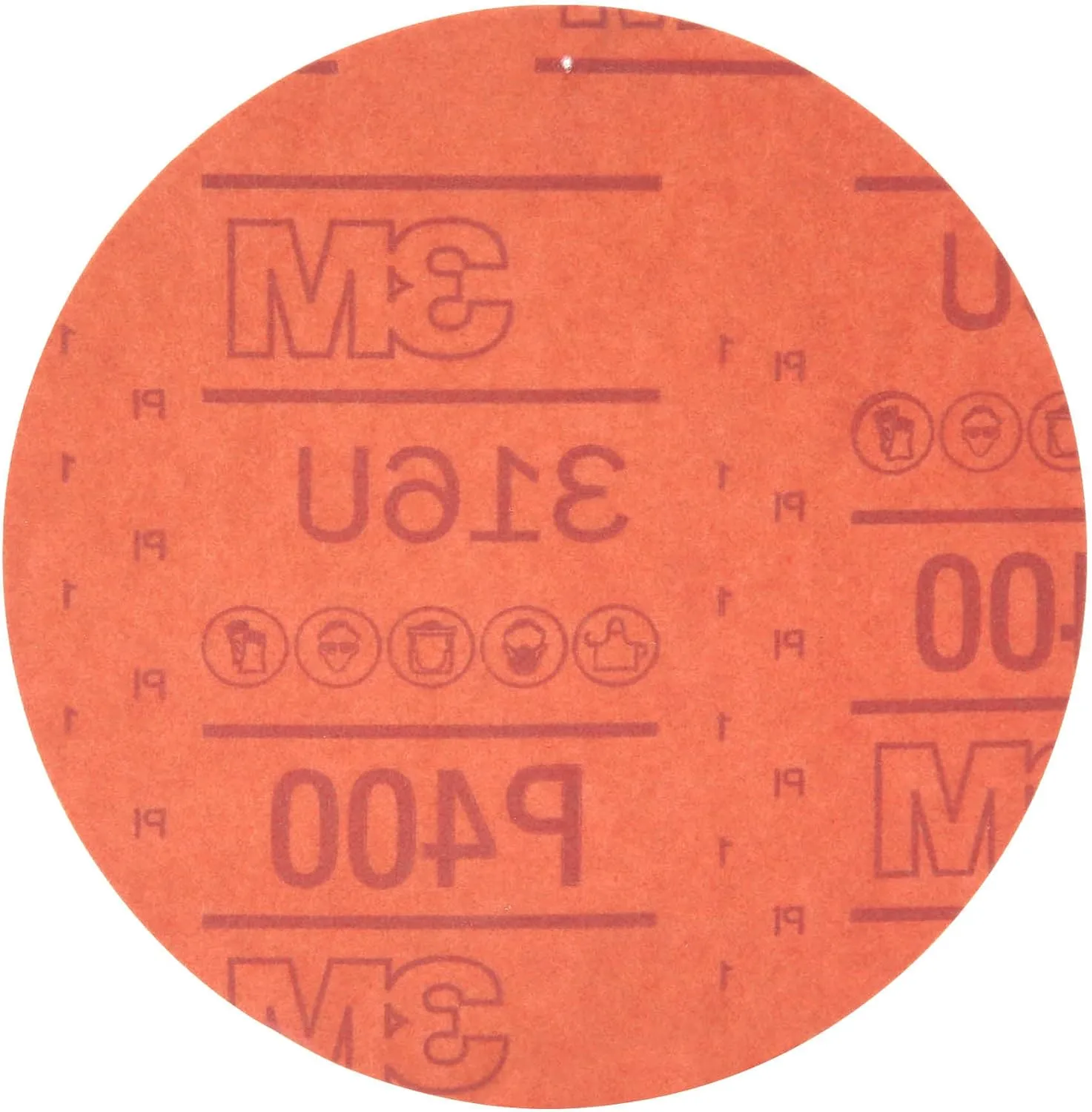 3M Hookit Red Abrasive Sanding Discs, 6 in, Pack of 50