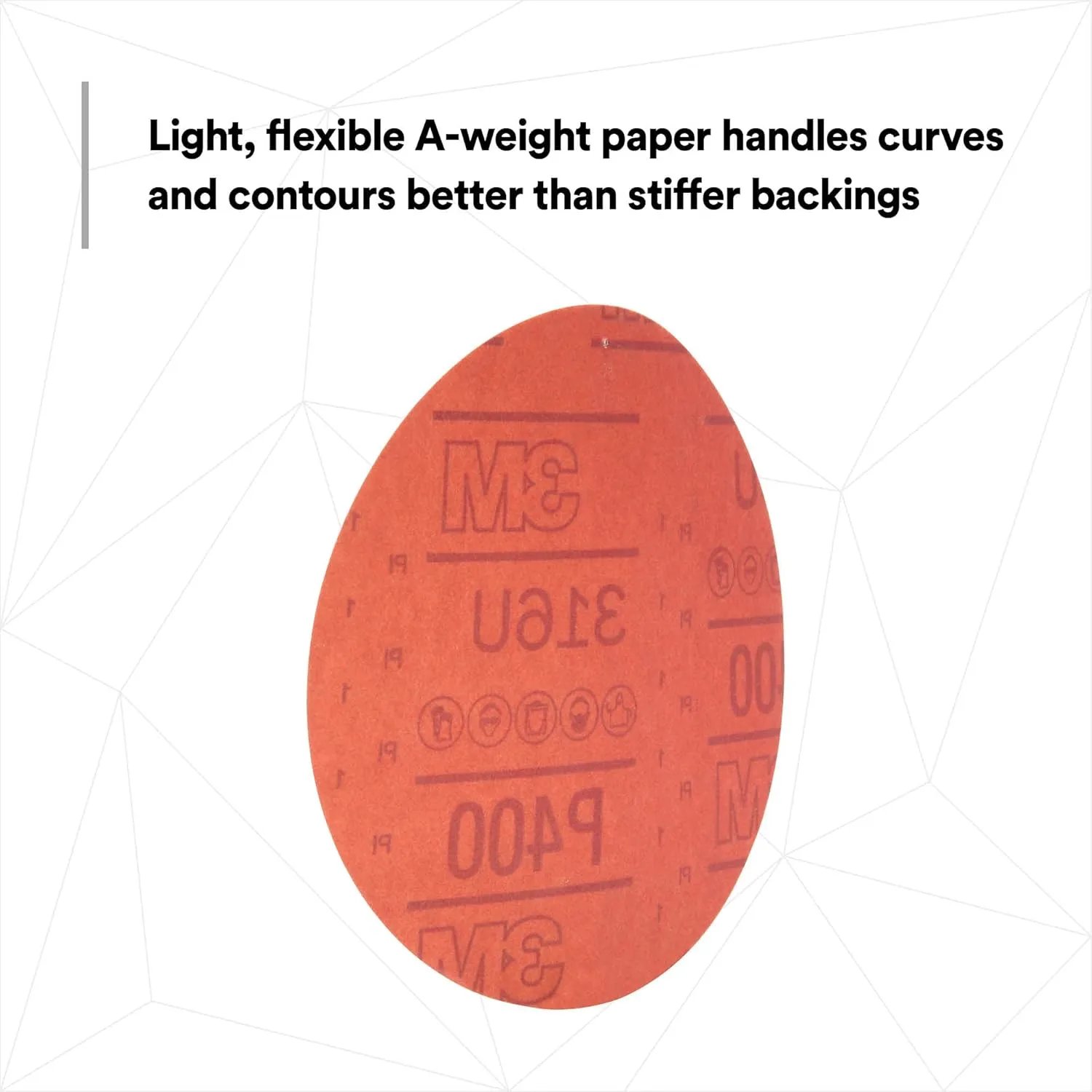 3M Hookit Red Abrasive Sanding Discs, 6 in, Pack of 50