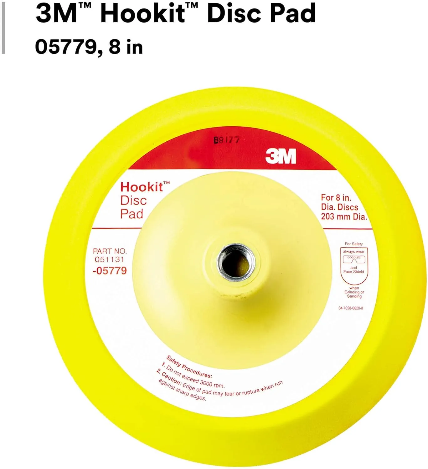 3M Hookit Disc Pad Medium Density Foam Backing Pad