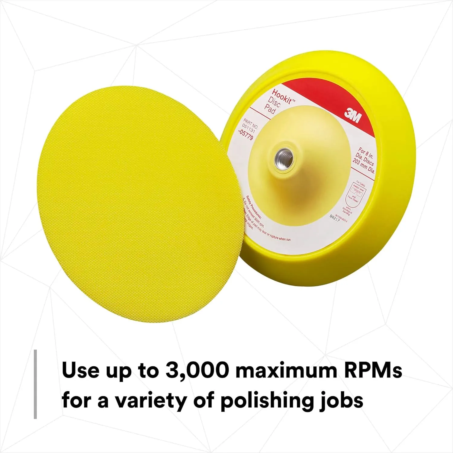 3M Hookit Disc Pad Medium Density Foam Backing Pad