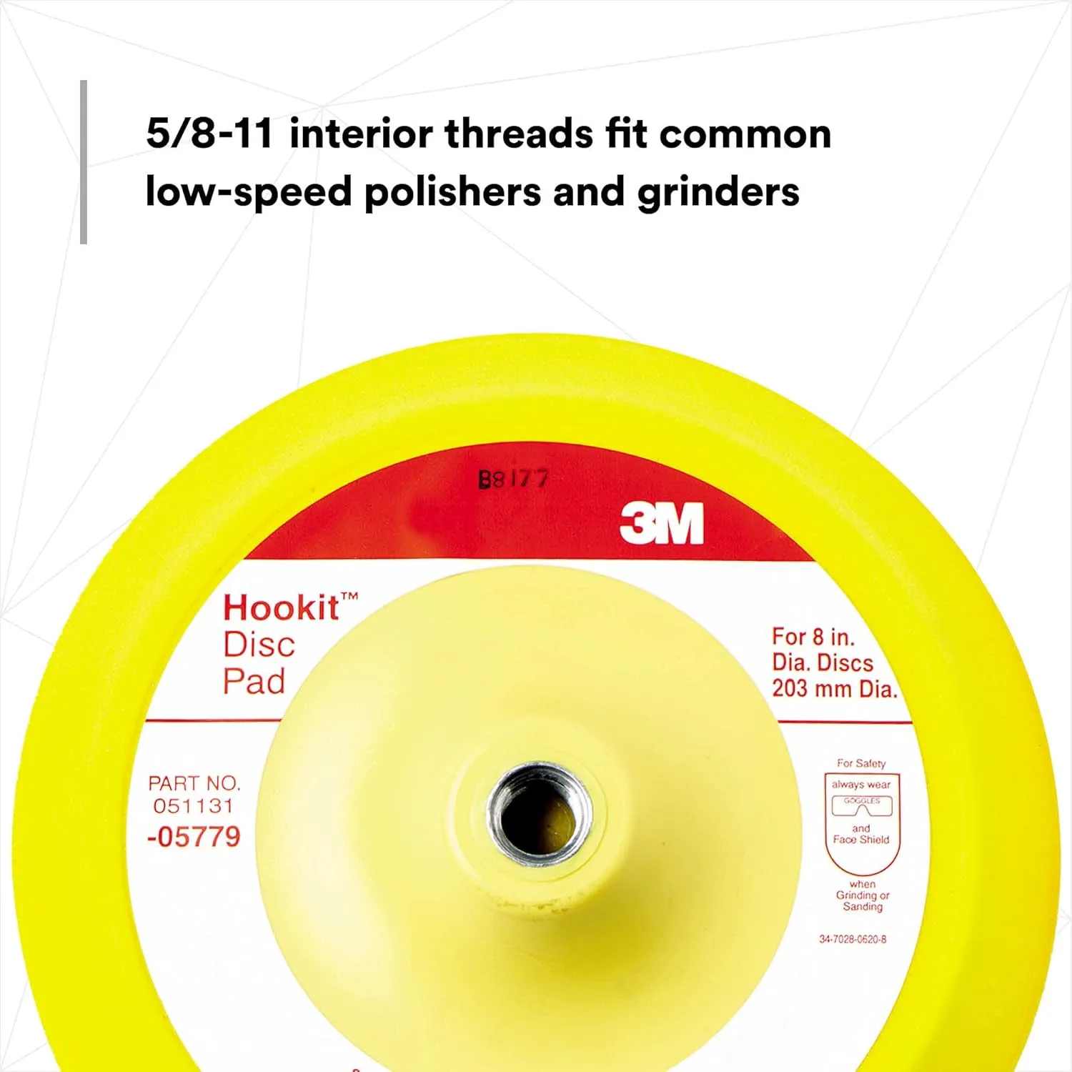 3M Hookit Disc Pad Medium Density Foam Backing Pad