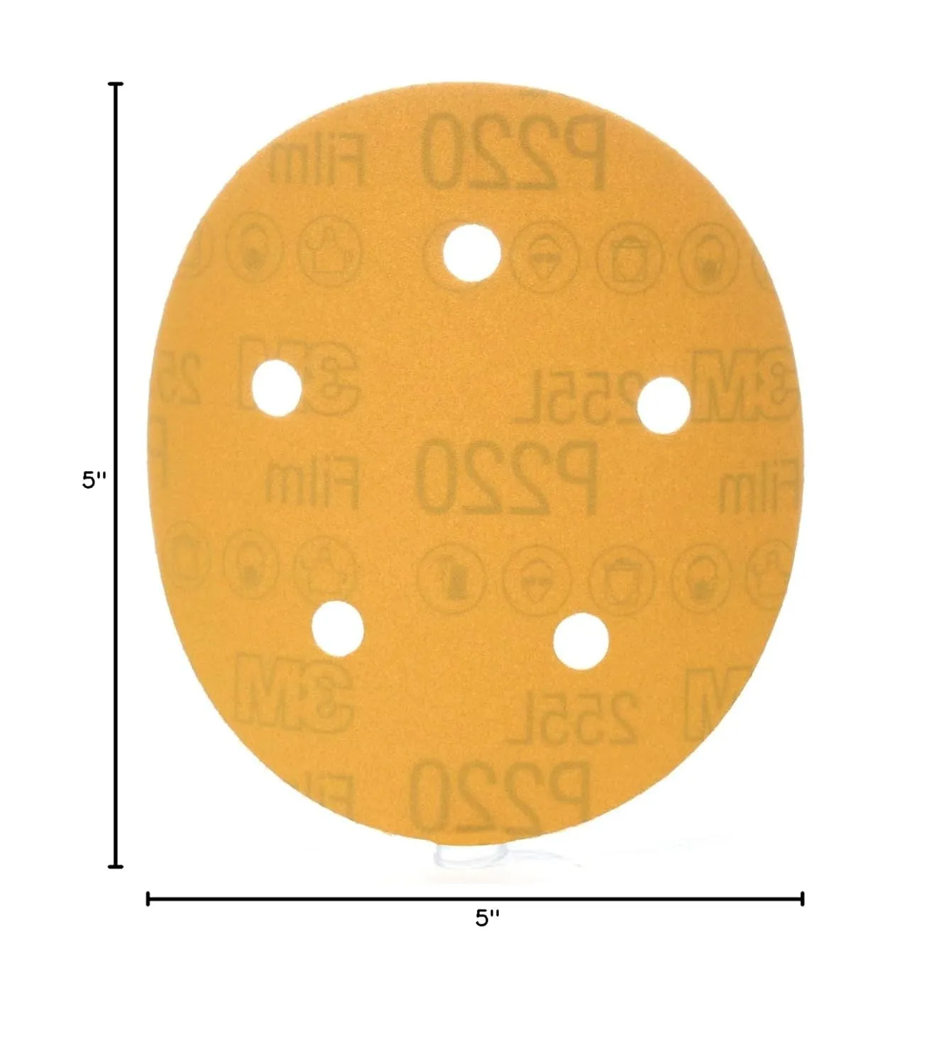 3M Hookit Gold Film Disc 255L Aluminum Oxide Hookit Hook-and-Loop