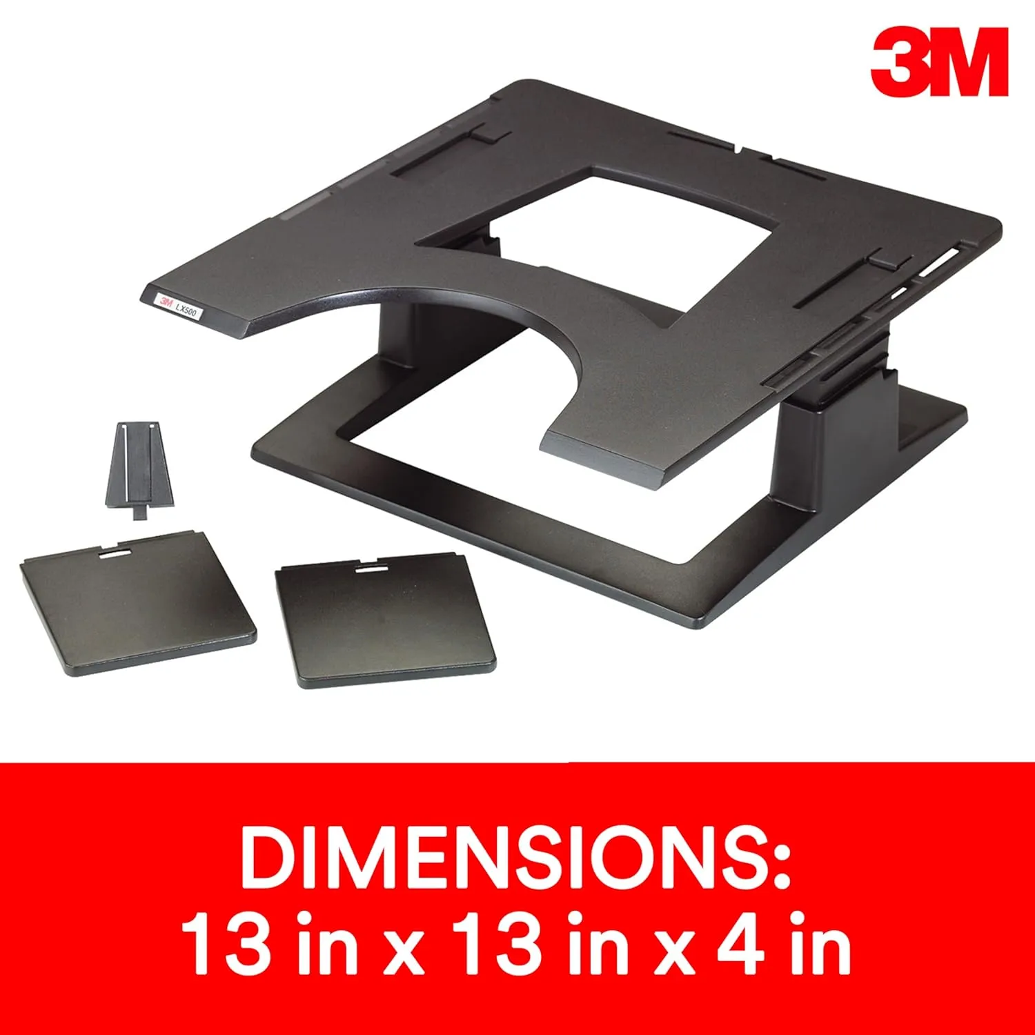 3M Adjustable Notebook Riser, LX500, Black