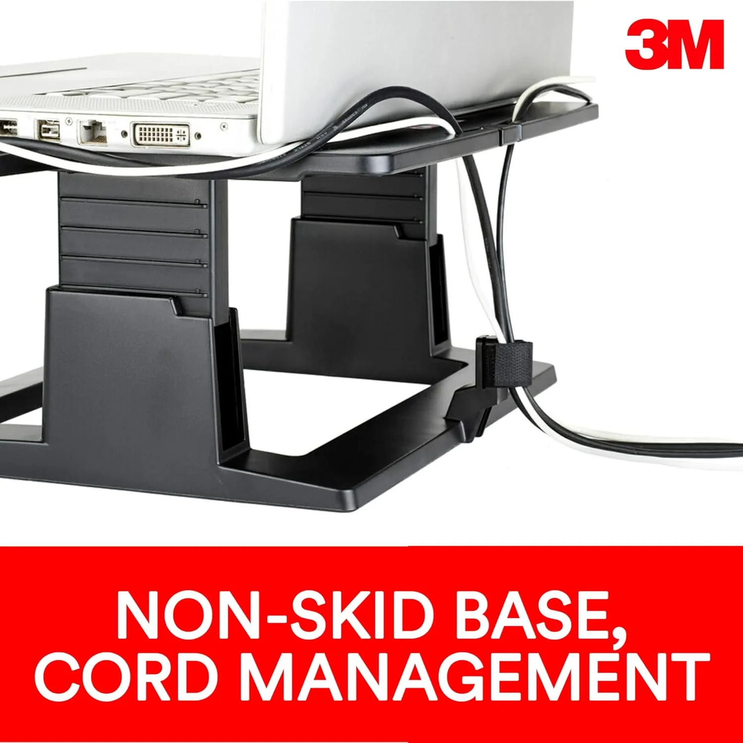 3M Adjustable Notebook Riser, LX500, Black