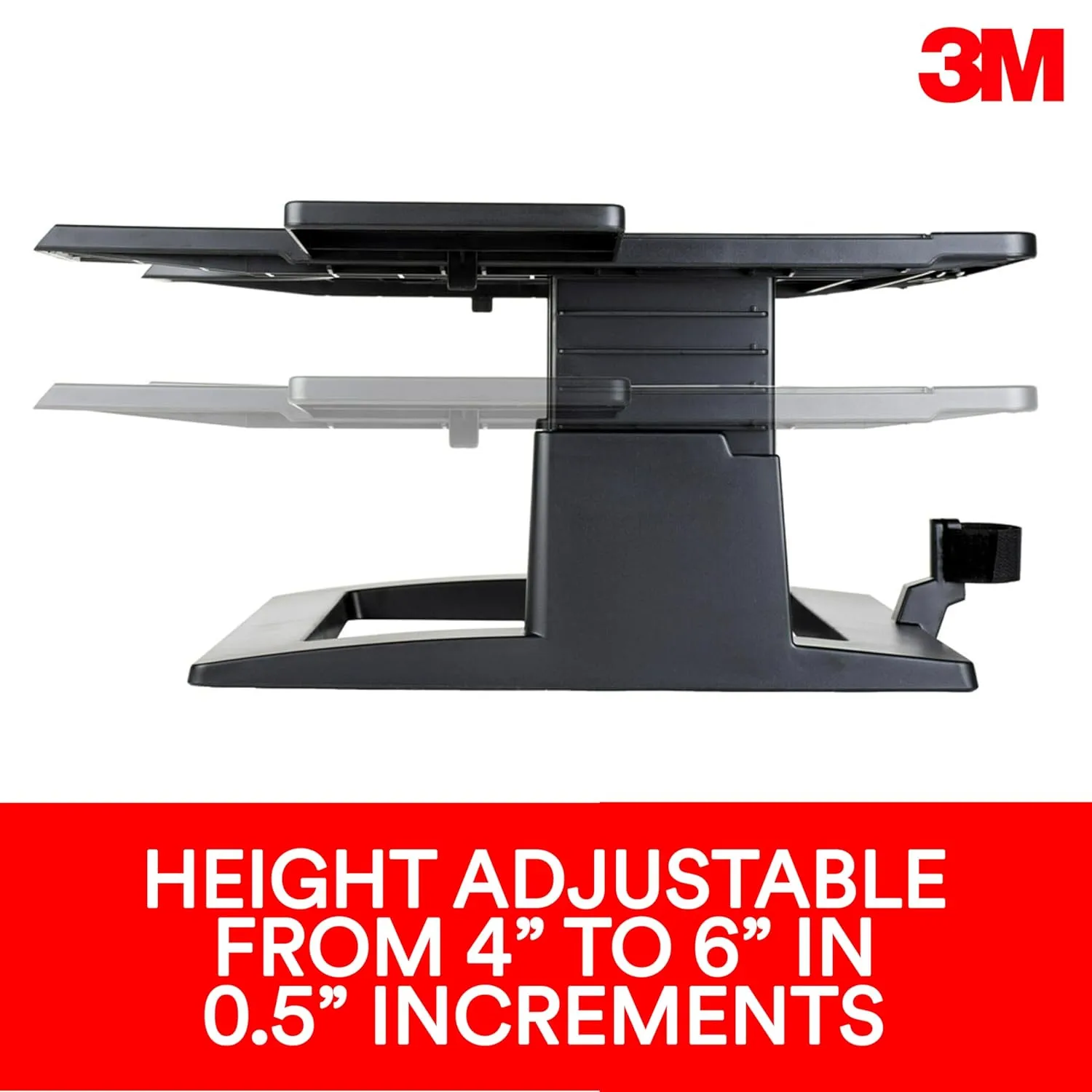 3M Adjustable Notebook Riser, LX500, Black