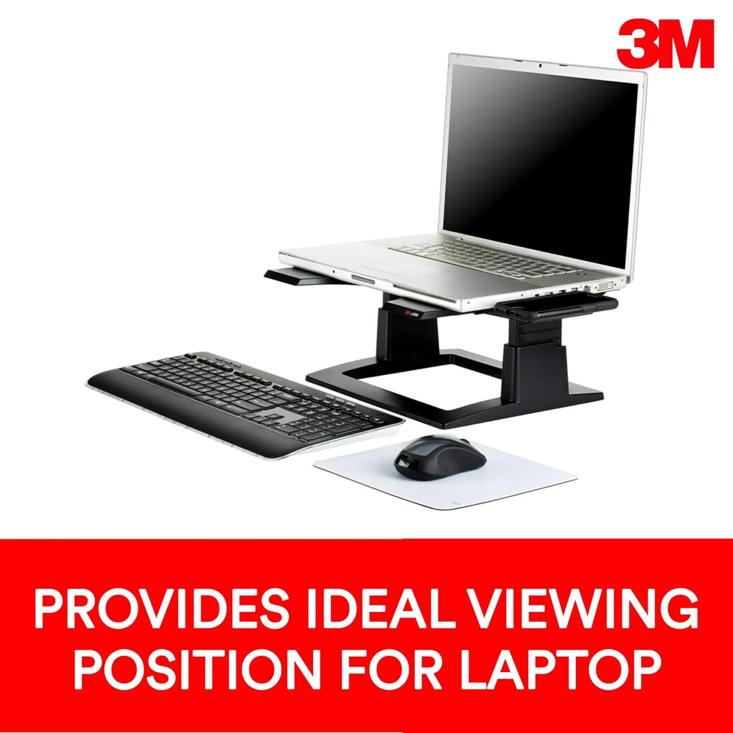 3M Adjustable Notebook Riser, LX500, Black