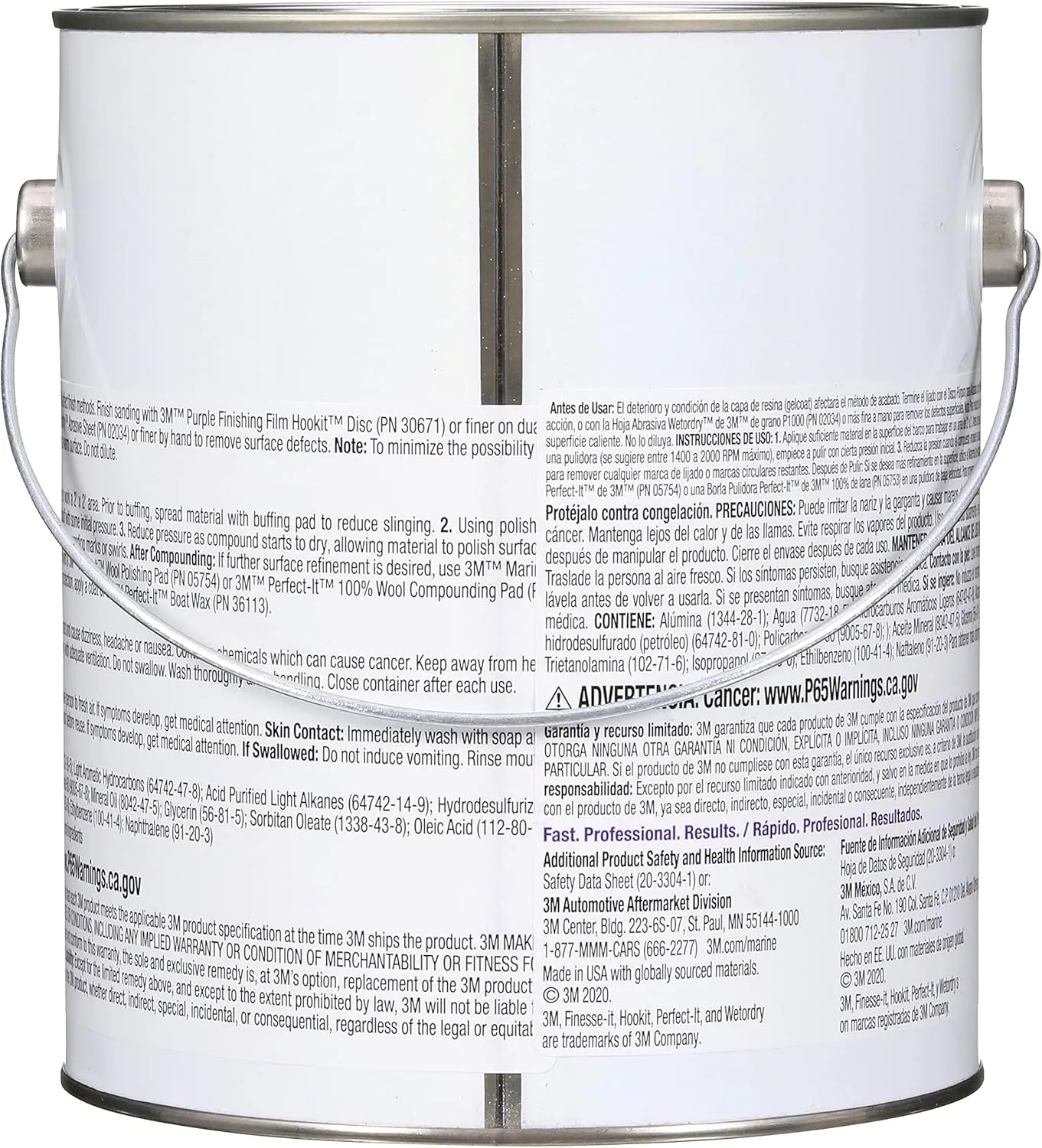3M Marine High Gloss Gelcoat Compound, 06025, 10 lb, White